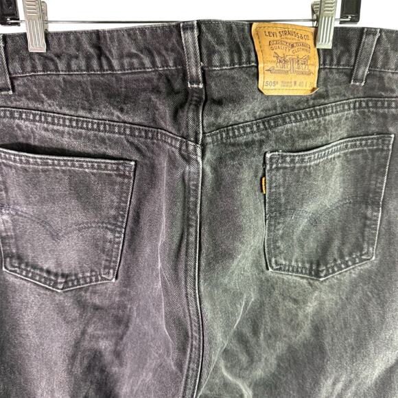 Levi's 505 VTG Men's 40x30 Charcoal Regular Fit Straight Leg Jeans Orange Tab - Picture 5 of 9